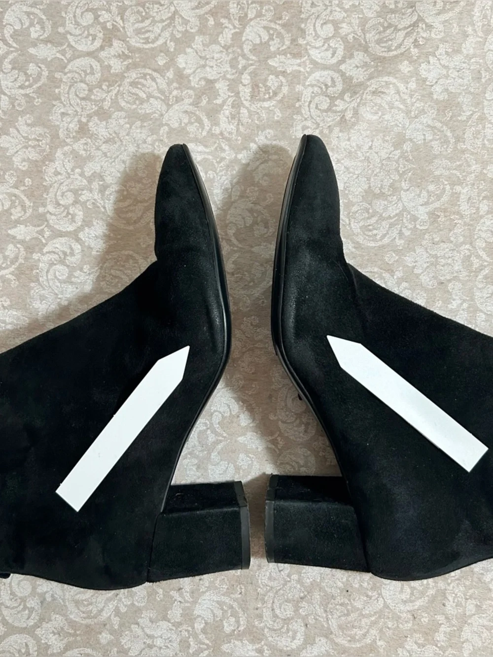 AGL ~ Handmade in Italy Black Suede Ankle Boots in EU size 38